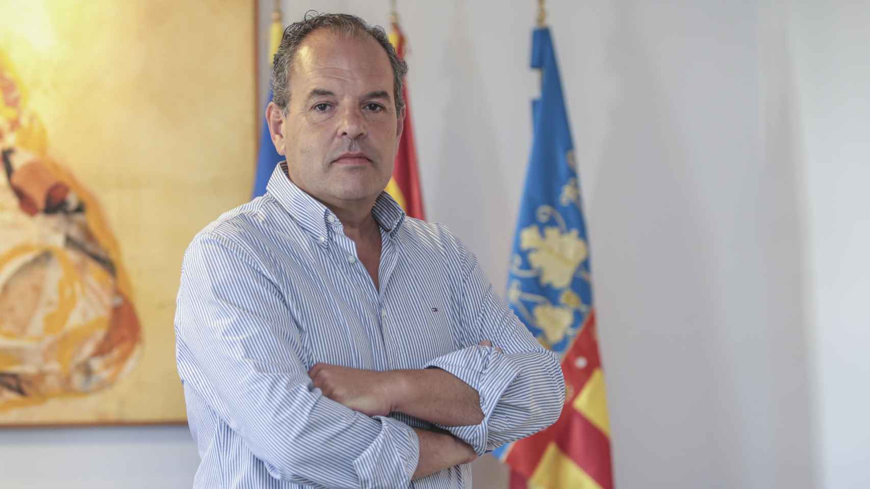 Carlos Baño en una entrevista para EL ESPAÑOL De Alicante.