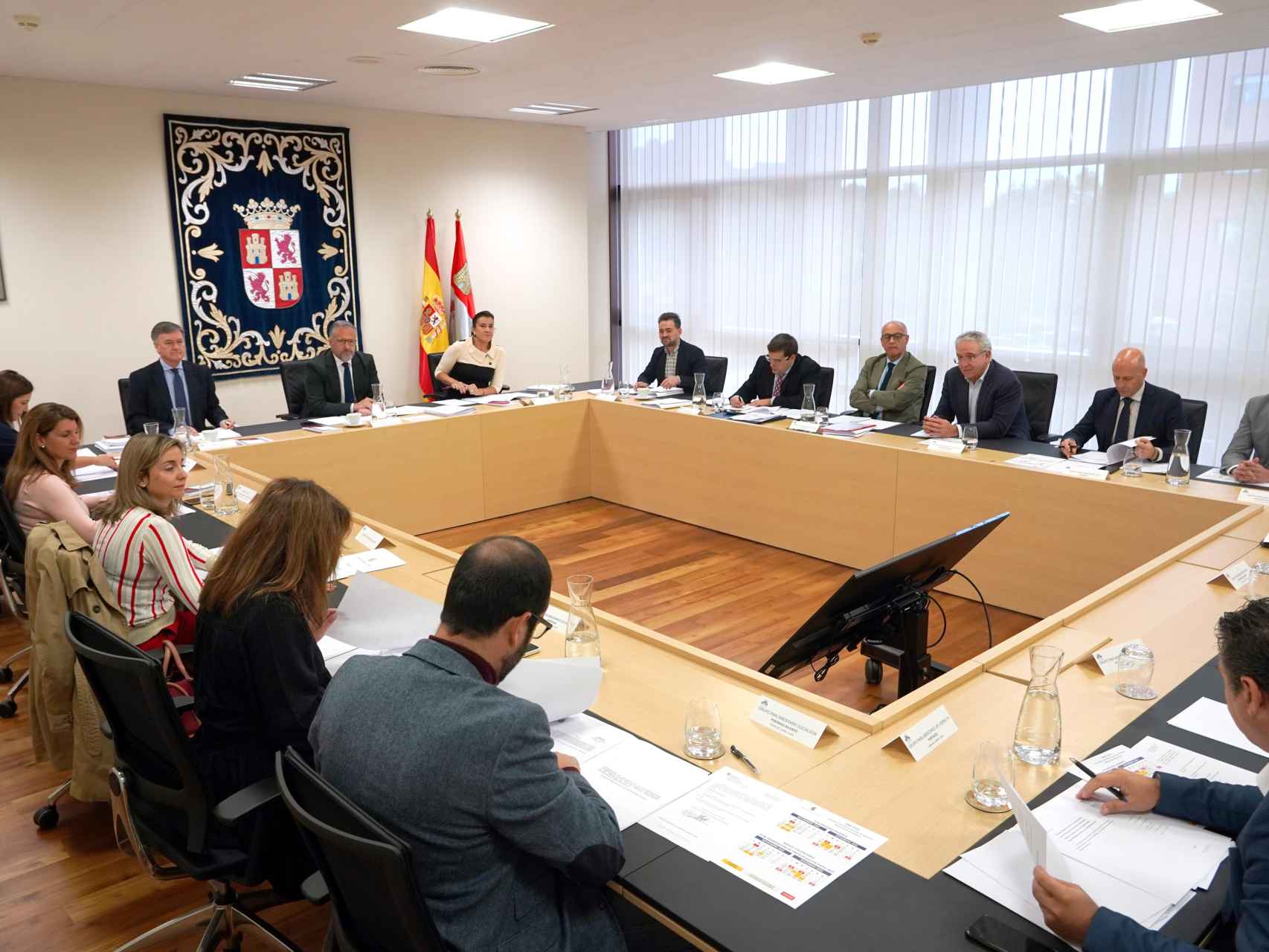 Reunión de la Junta de Portavoces de este lunes en las Cortes.