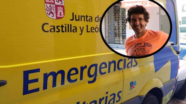 Alberto Lentijo y una ambulancia de Sacyl