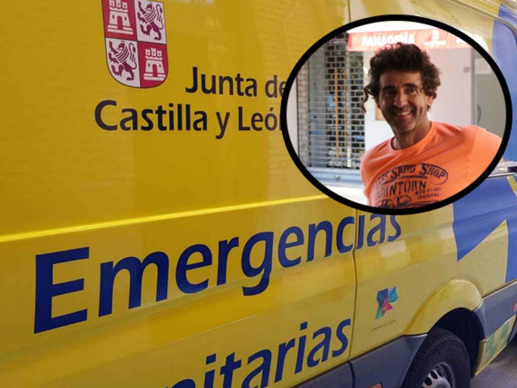 Alberto Lentijo y una ambulancia de Sacyl