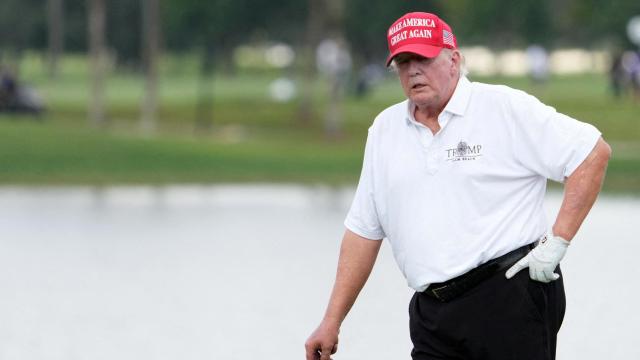 Trump, durante el LIV de Miami.