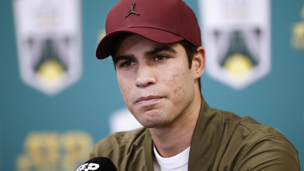 Carlos Alcaraz, en rueda de prensa durante el Masters 1000 de París-Bercy 2022