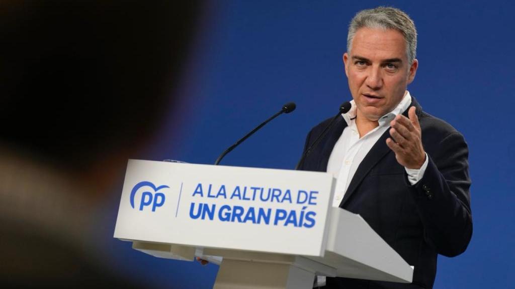 El coordinador general del PP, Elías Bendodo, este lunes en Génova.