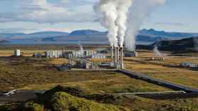 Planta de geotermia en Islandia
