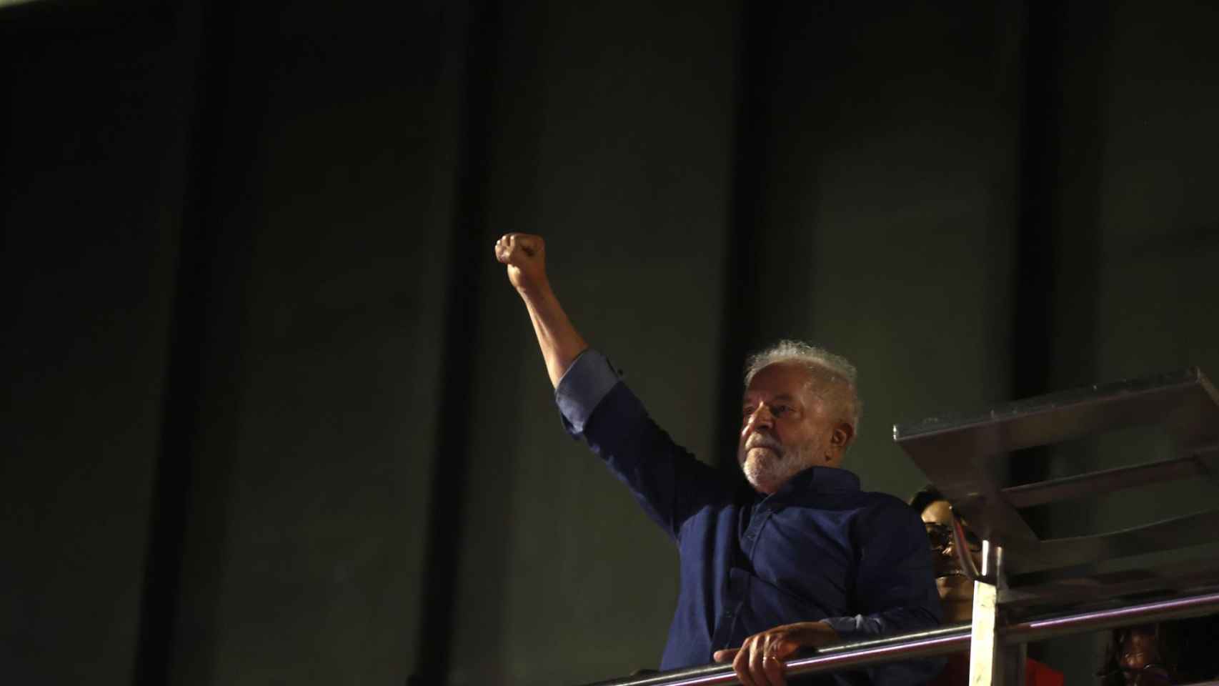 Lula da silva, tras ganar las elecciones.