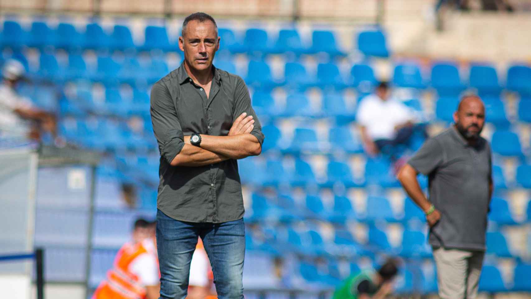 El entrenador Ángel Rodríguez.