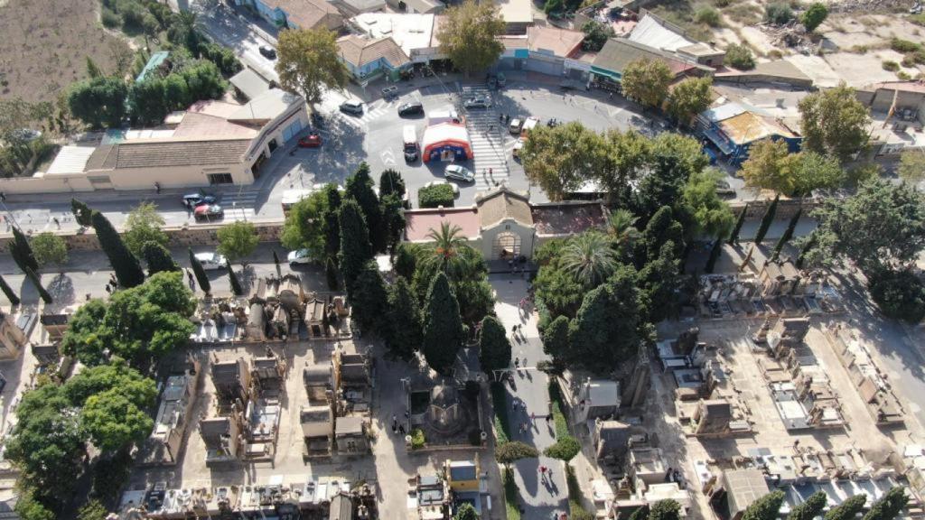 El camposanto alicantino visto desde un dron policial.