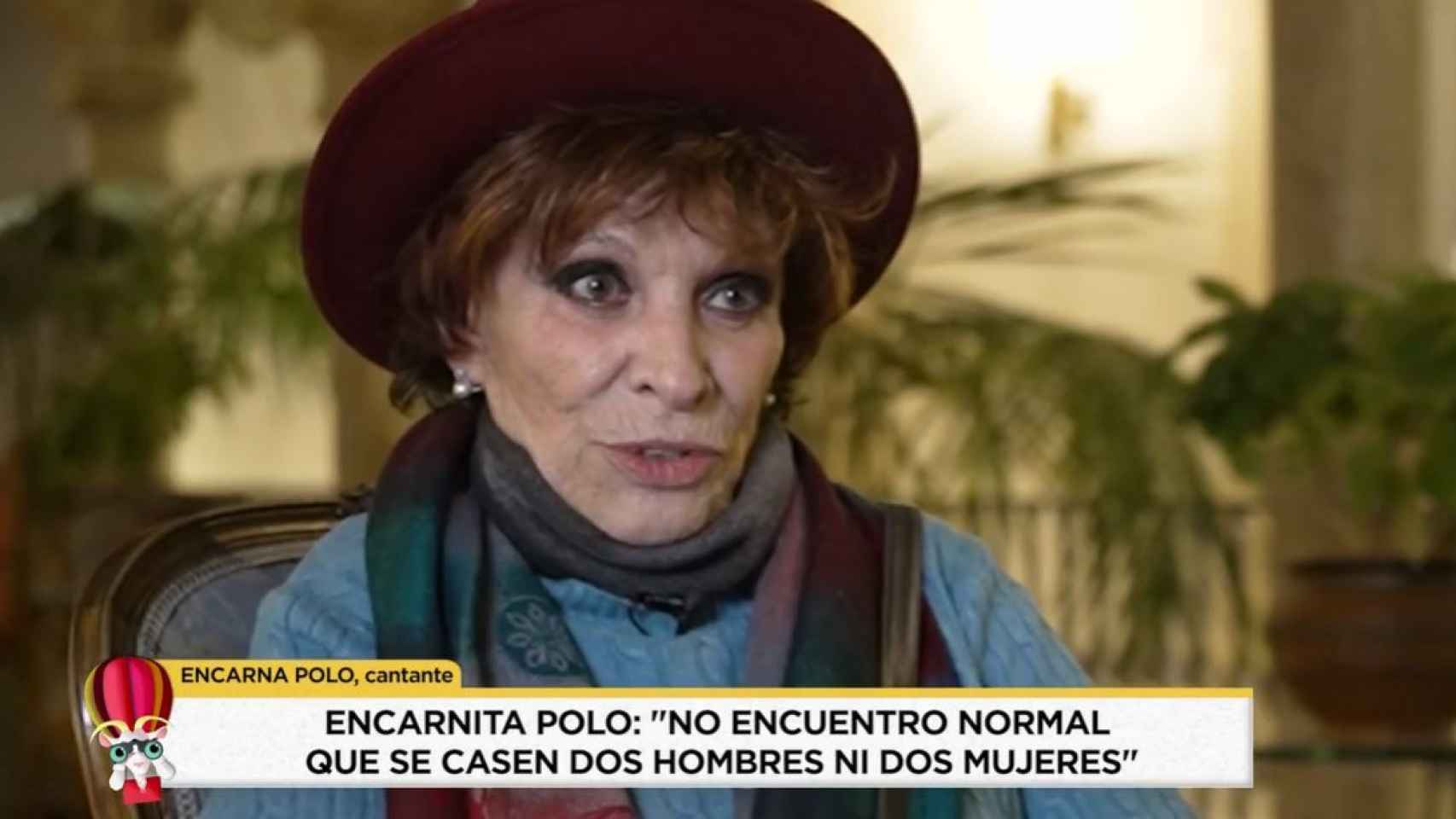 Encarnita Polo en su entrevista en 'Socialité'.