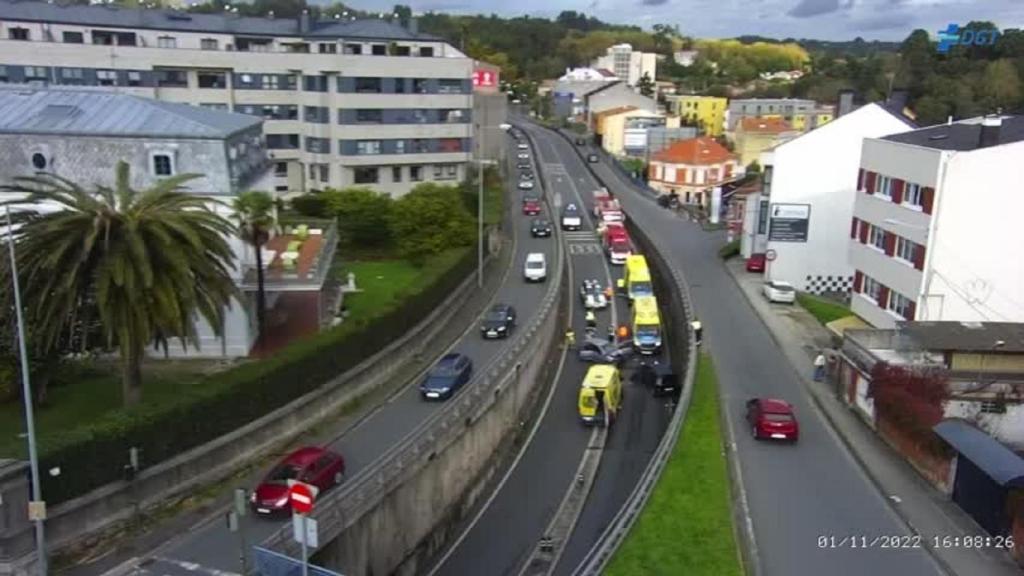 Accidente de tráfico de este mediodía en O Seixal, en Oleiros.