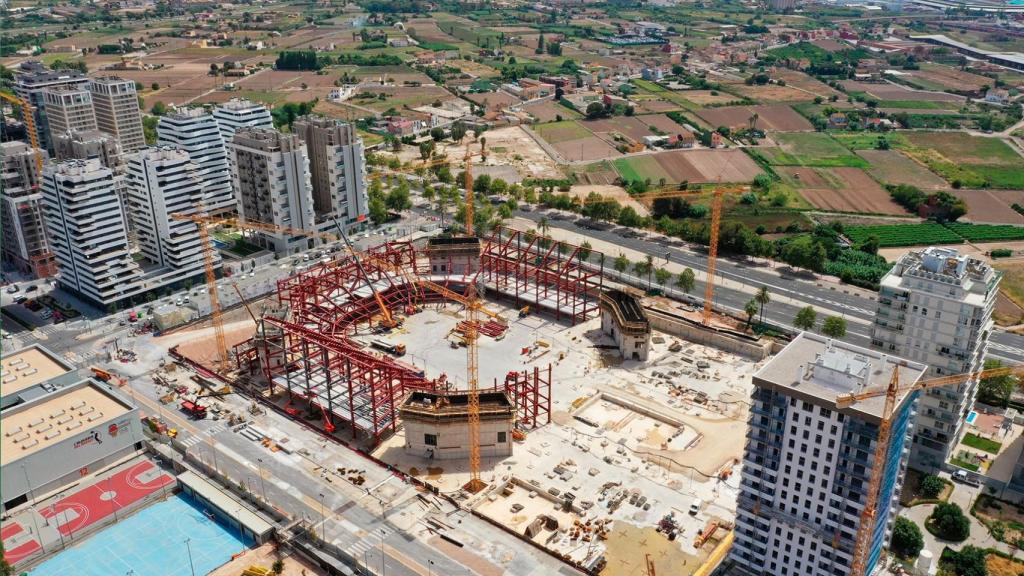 Estado de las obras del 'Roig Arena'. EE