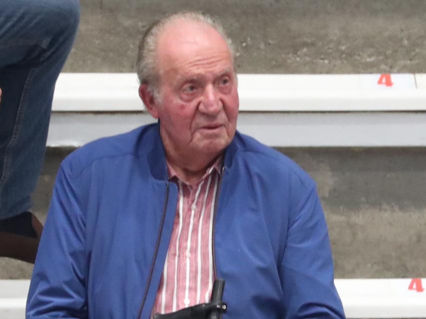 El rey emérito Juan Carlos I en su último viaje a España, en mayo de 2022.