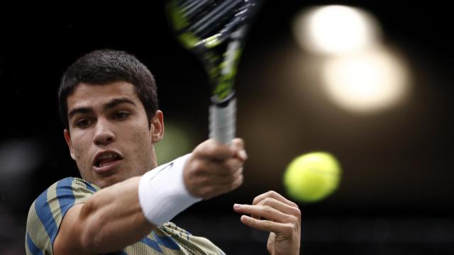 Alcaraz, en el partido ante Nishioka.