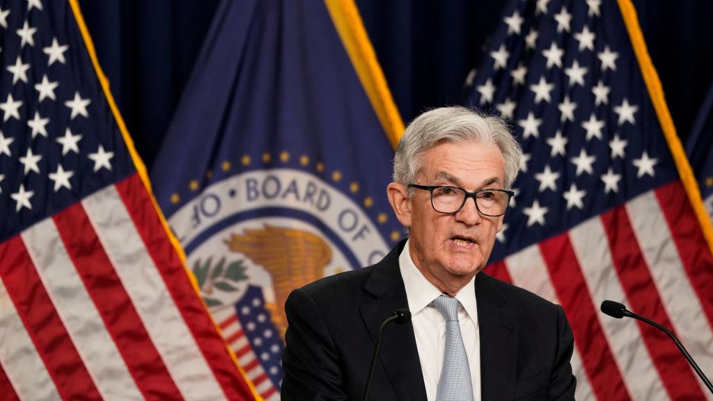 El presidente de la Fed, Jerome Powell, durante una rueda de prensa.