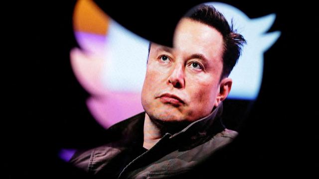 Elon Musk con logo de Twitter