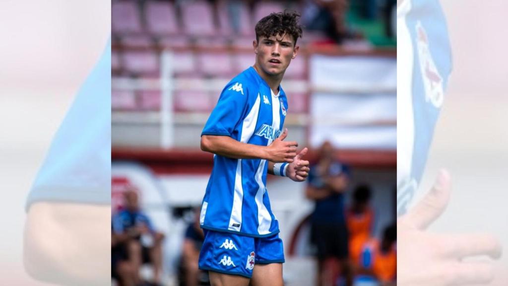 Kevin Sánchez, máximo goleador del Deportivo juvenil.