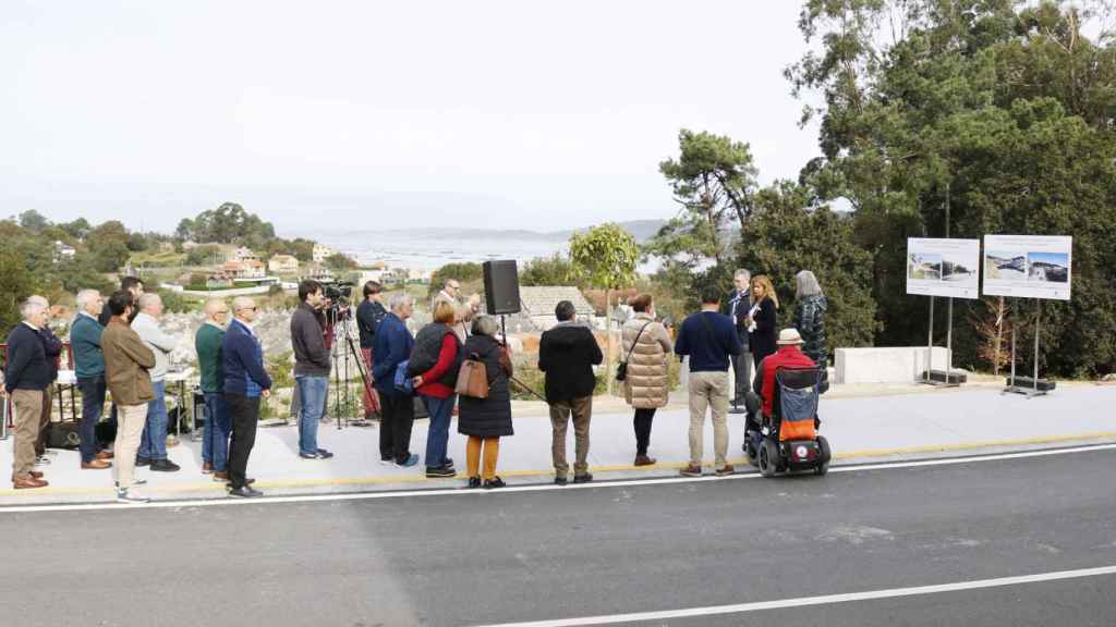 Visita a las obras en la carretera O Viso-O Hío.