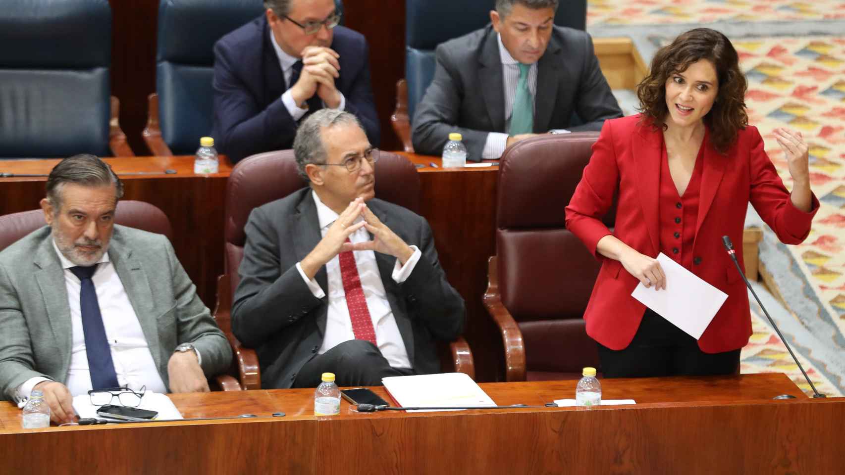 Isabel Díaz Ayuso en el Pleno de la Asamblea de Madrid este jueves.