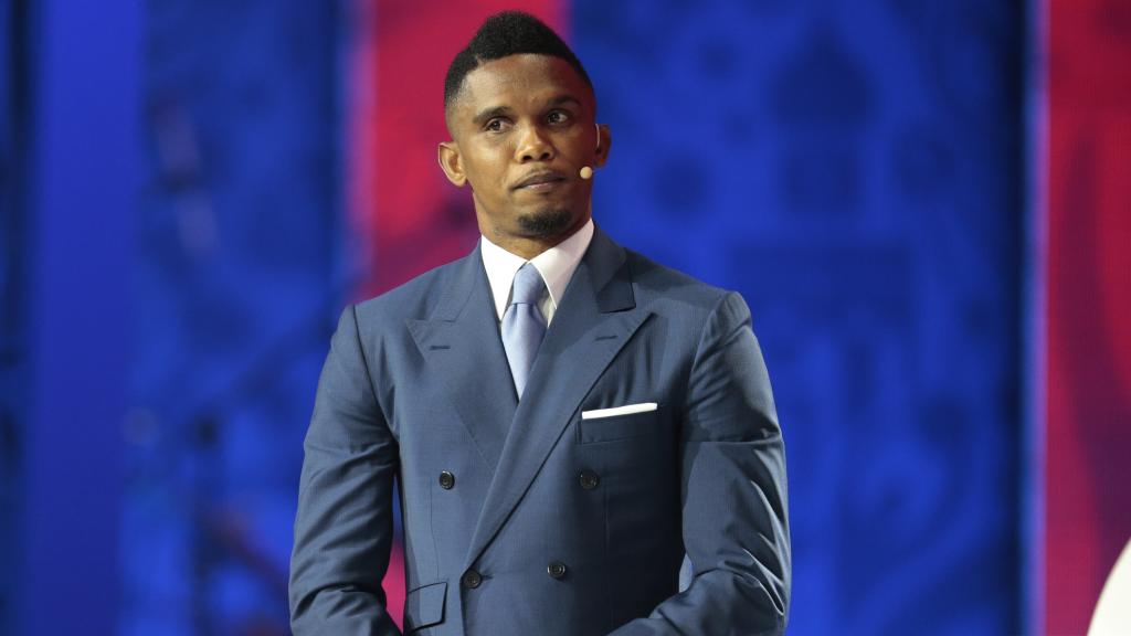 El futbolista Samuel Eto'o en un evento deportivo en San Petersburgo en julio de 2015.