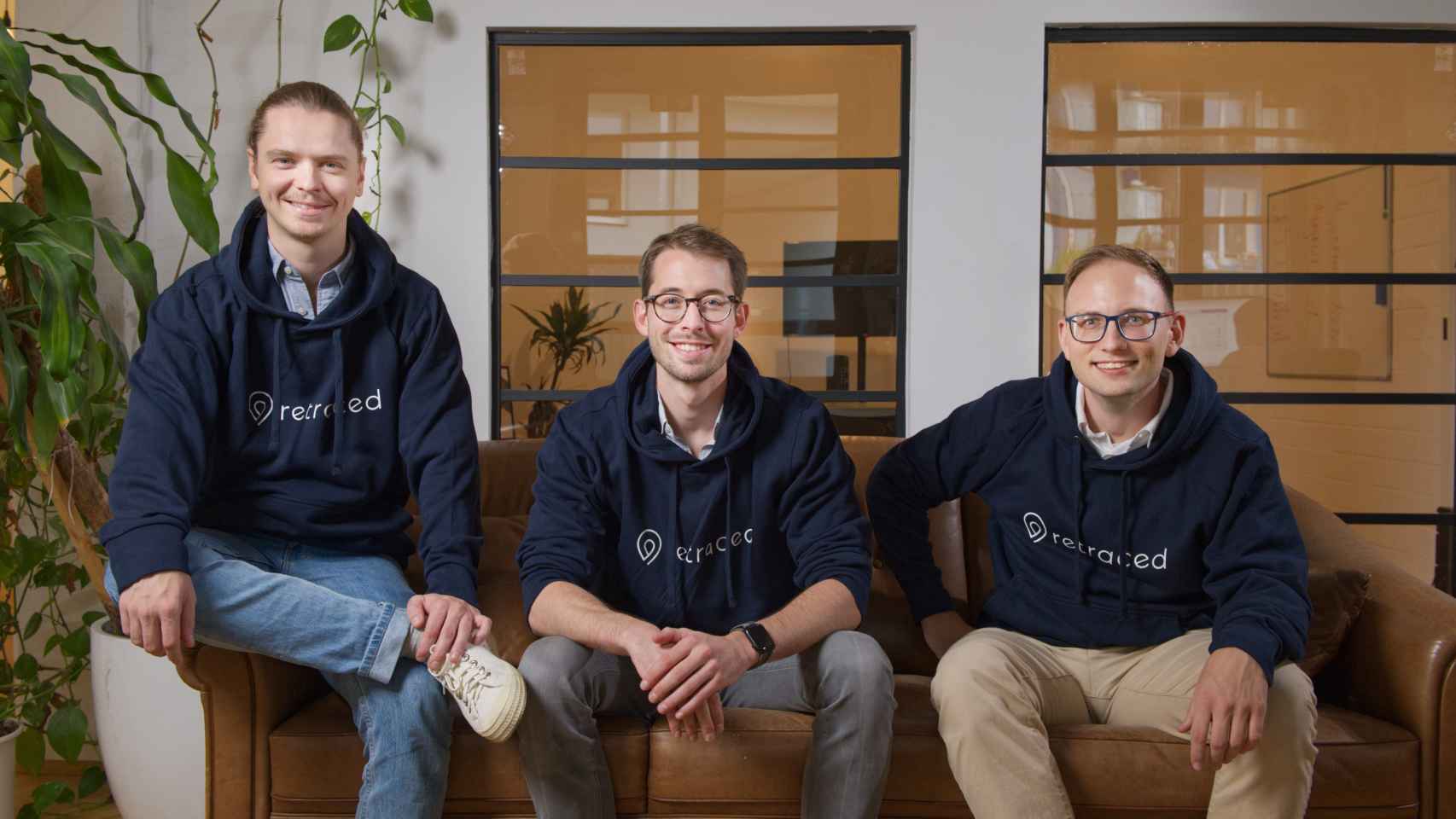 Lukas, Philipp y Peter conforman el equipo fundador de la startup Retraced.