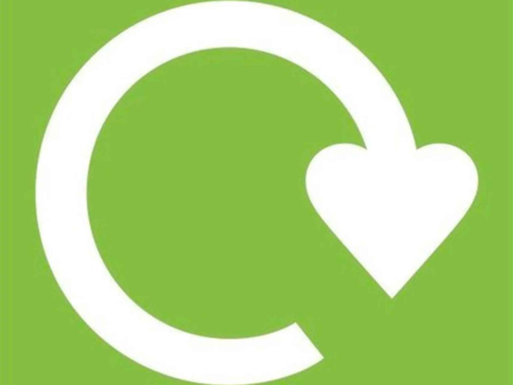 Flecha circular que indica que el producto es ampliamente reciclado.