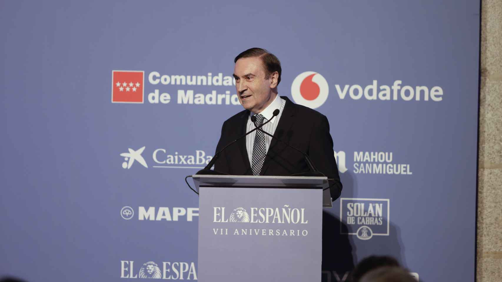 Pedro J. Ramírez, presidente ejecutivo y director de EL ESPAÑOL, durante los VII Leones de EL ESPAÑOL