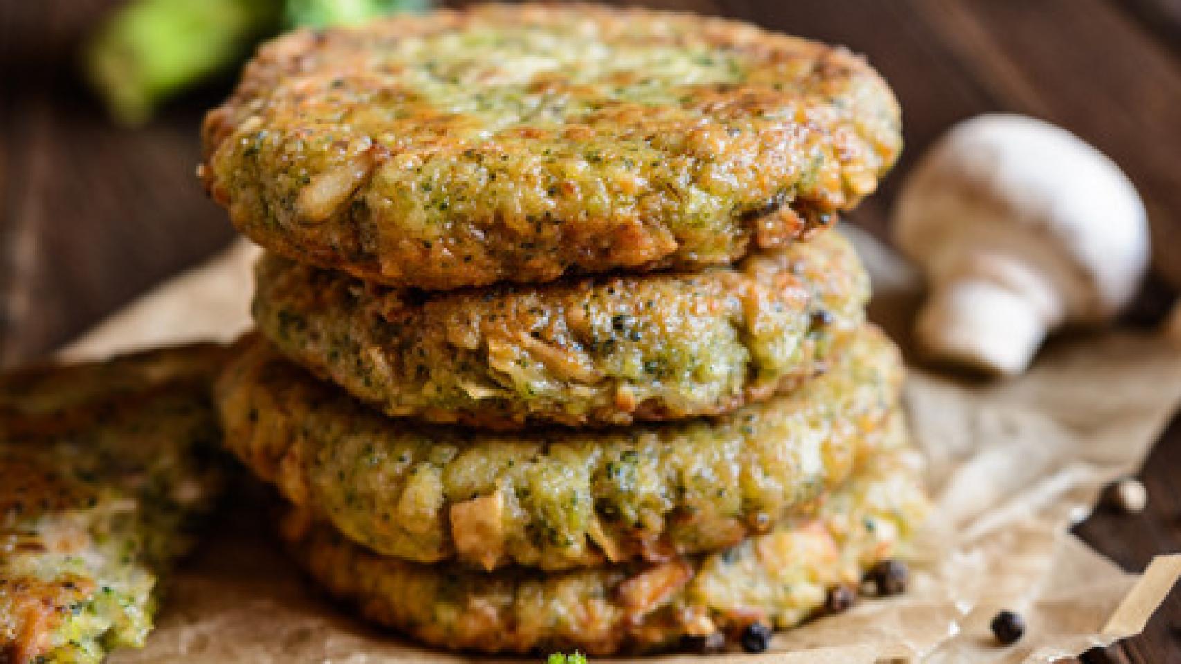 Receta de hamburguesa de brócoli.