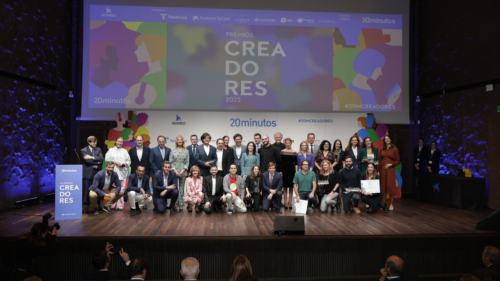 Foto de familia de los Premios Creadores 2022, este miércoles en Madrid