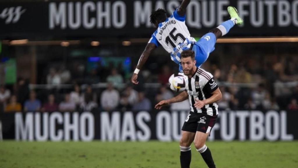 Lumor durante el Cartagena vs. Málaga CF