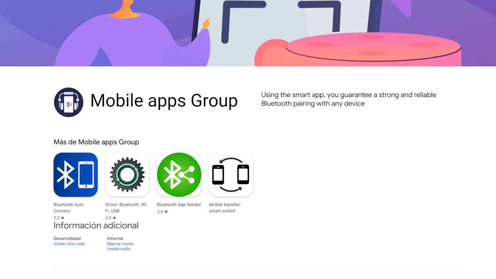 Captura de Google Play con las aplicaciones maliciosas