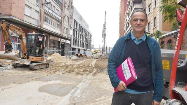 Cecilio Vadillo en las obras del Túnel de Panaderos