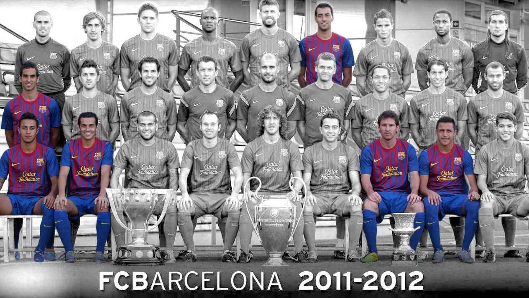 Futbolistas del Barça 2011/2012 que siguen en activo