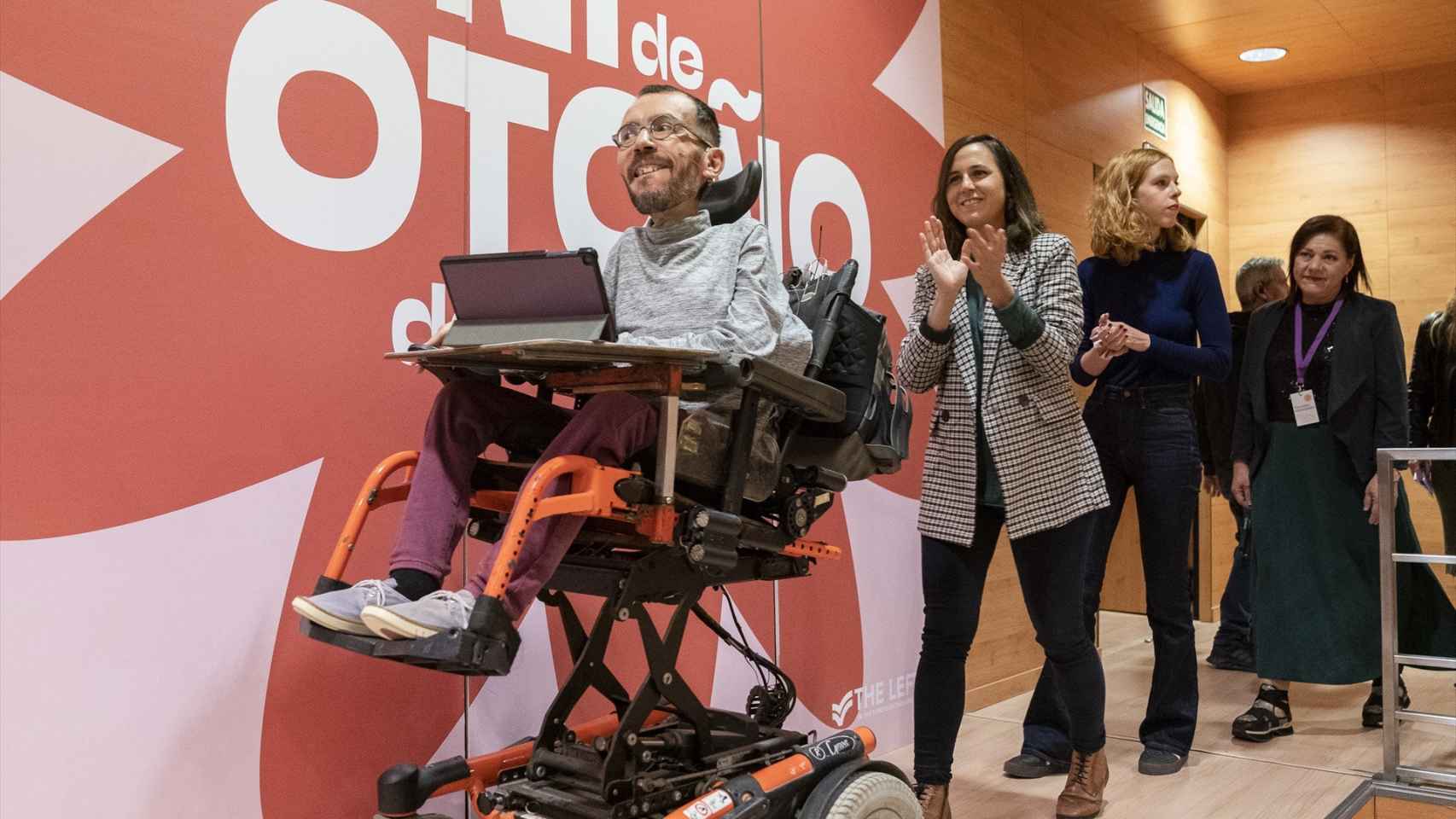 Pablo Echenique e Ione Belarra, a su llegada a la Universidad de Otoño de Podemos.