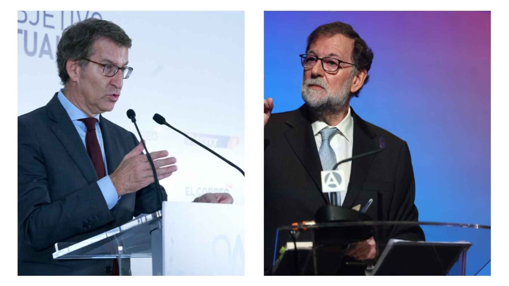 Alberto Núñez Feijóo y Mariano Rajoy.