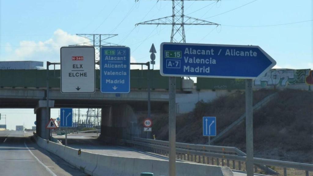 Tramo de la autovía Alicante-Elche-Murcia.