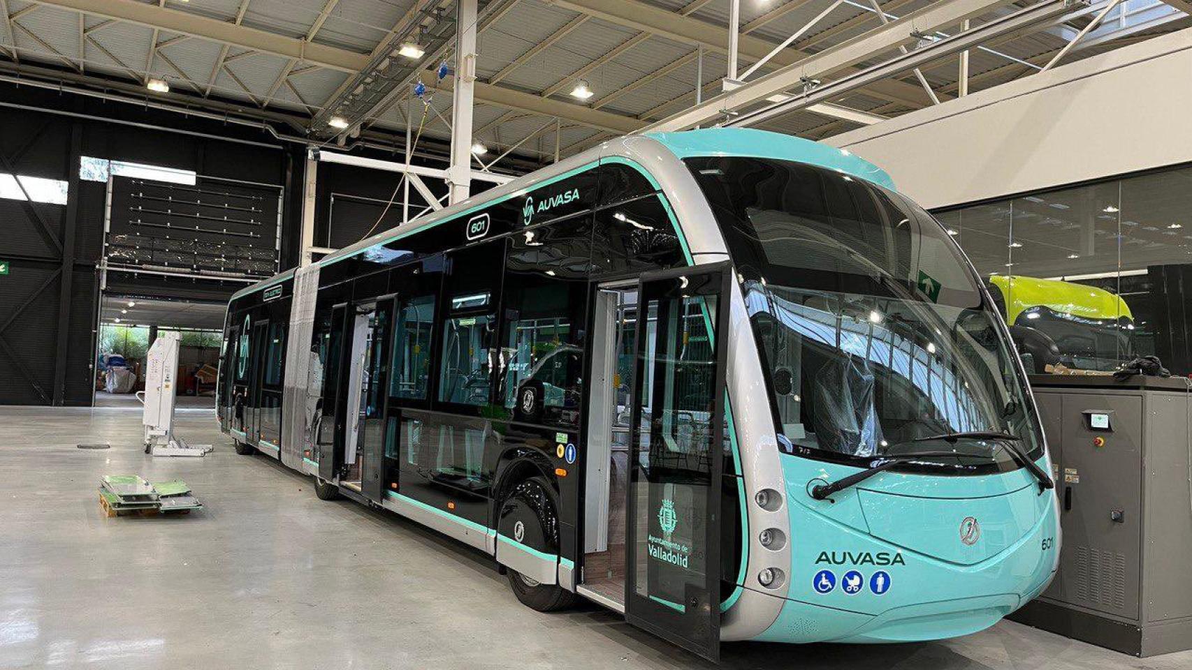 Imagen de los autobuses eléctricos de Valladolid