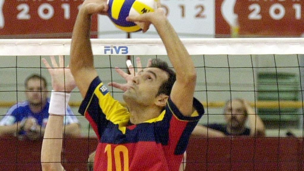 Cosme Prenafeta durante un partido con la selección española en el año 2003