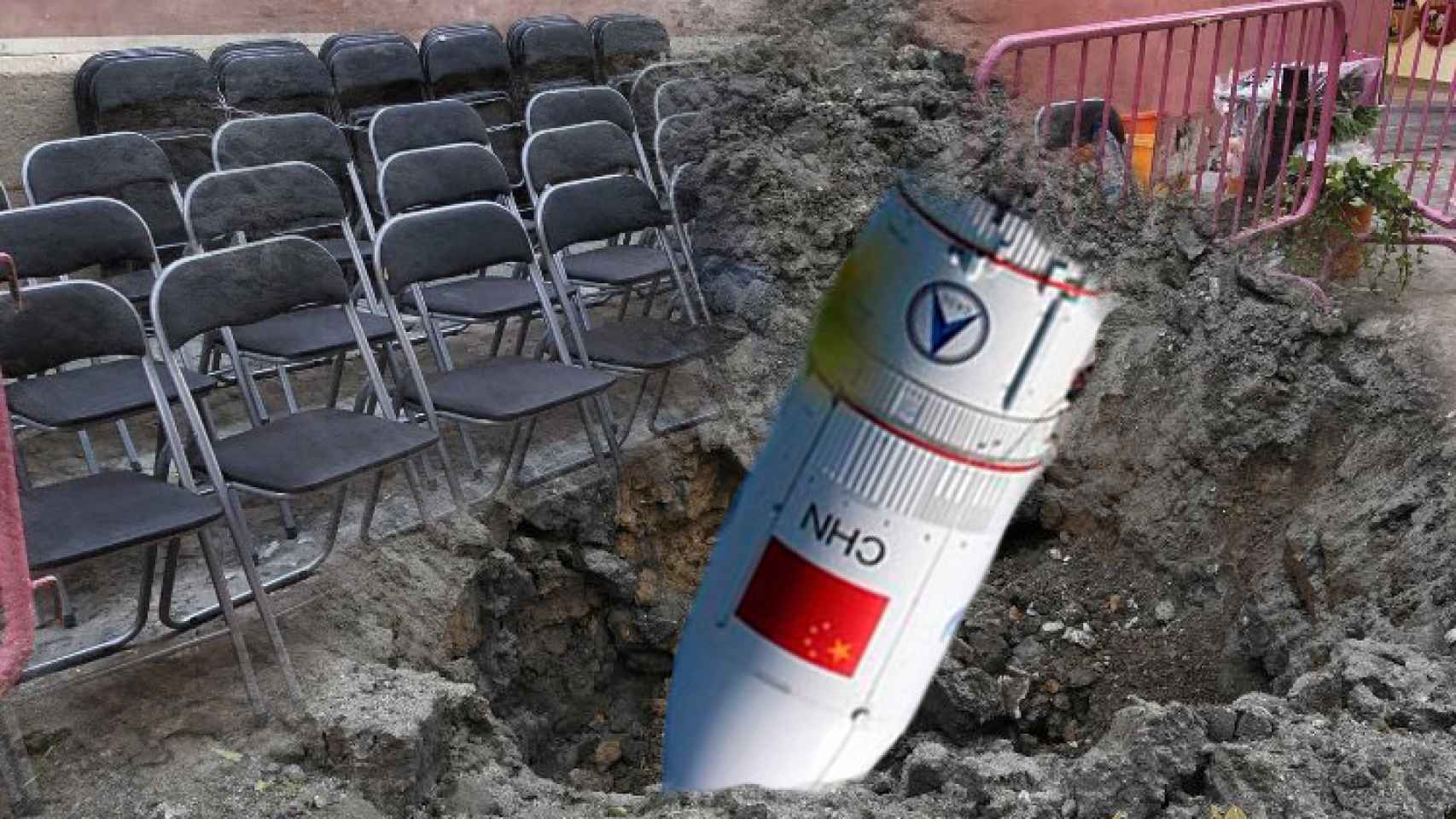 Uno de los 'memes' del cohete chino.