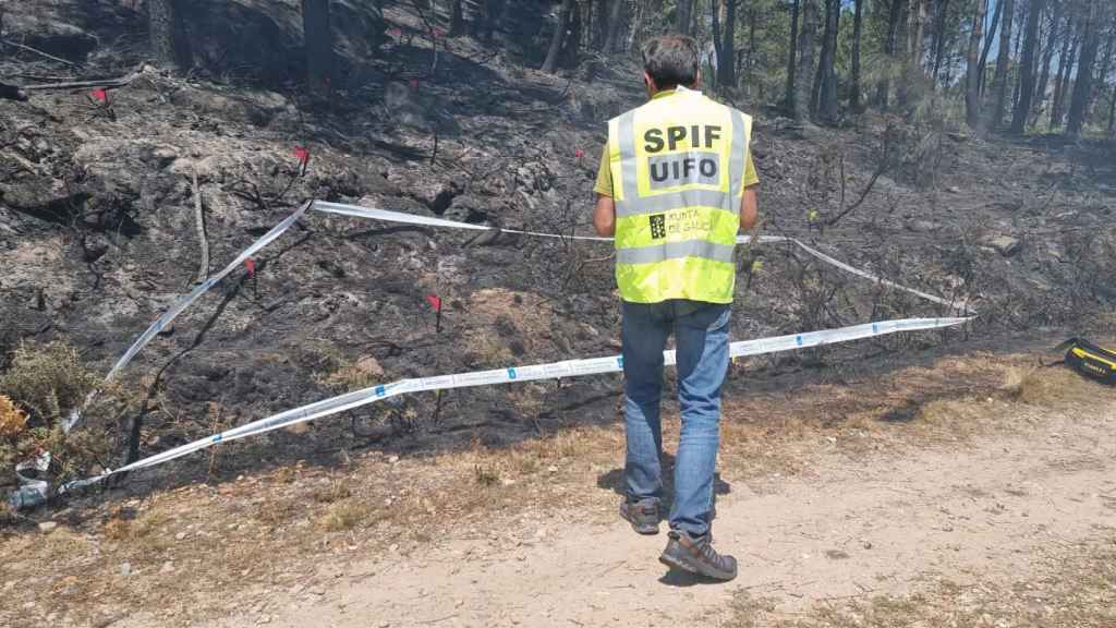 Investigación de un incendio.