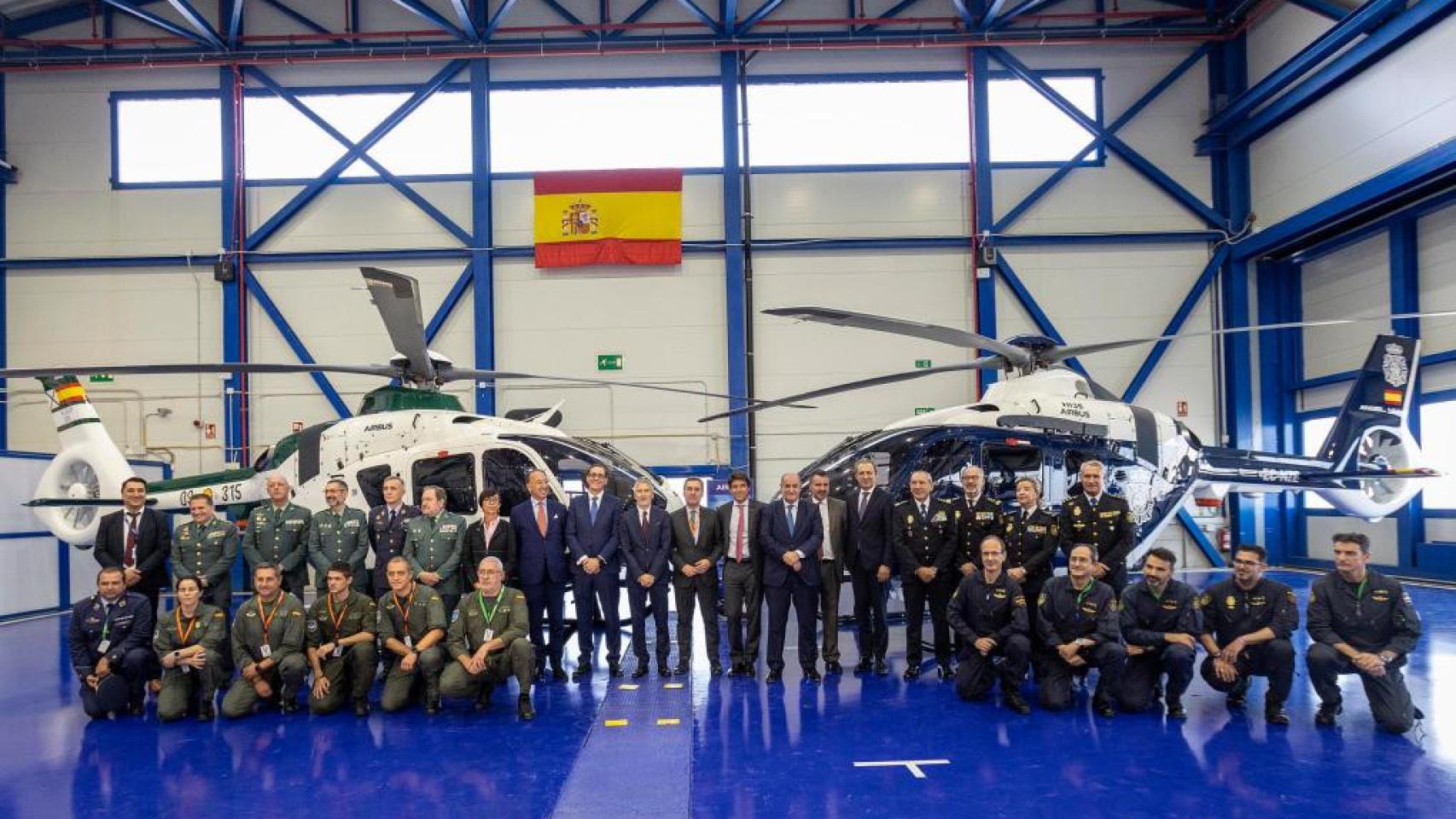 Ceremonia de entrega de los helicópteros H135 a Policía Nacional y Guardia Civil