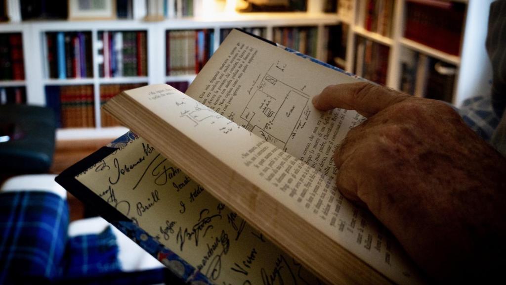 Croquis en uno de los libros de Stendhal.