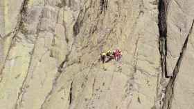 Imagen del rescate del escalador en Ávila