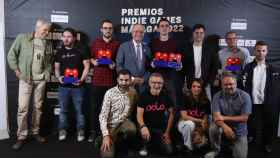 Entrega de premios del concurso de videojuegos de Málaga.