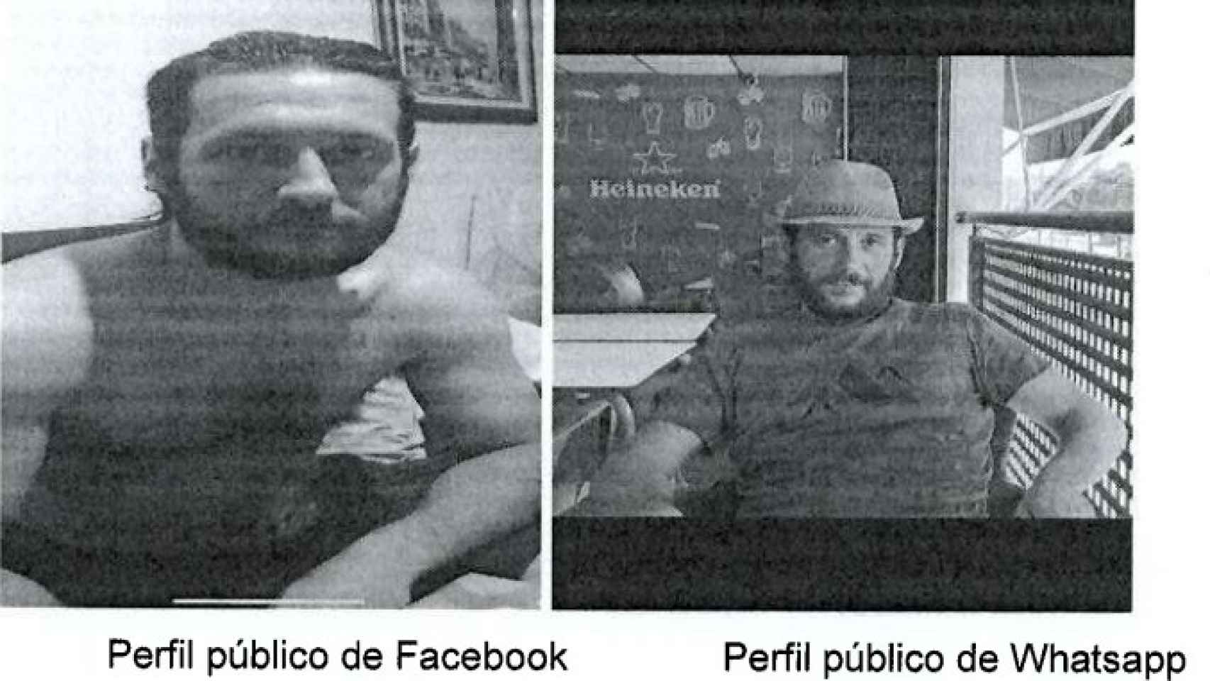 Las fotos de Patricio M. C., alias 'El Macho', que figuran en las diligencias de la Policía Nacional.