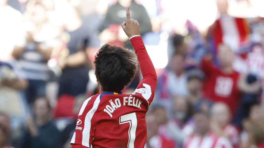 Joao Félix, celebrando un gol con el Atlético de Madrid en La Liga 2022/2023