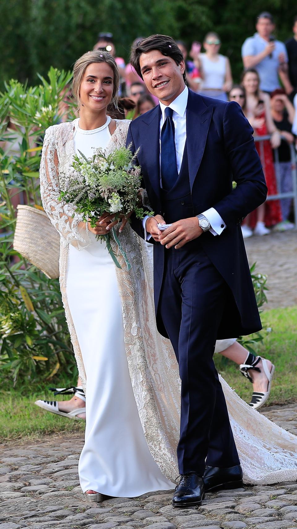 María Pombo y Pablo Castellano el día de su boda, en junio de 2019.