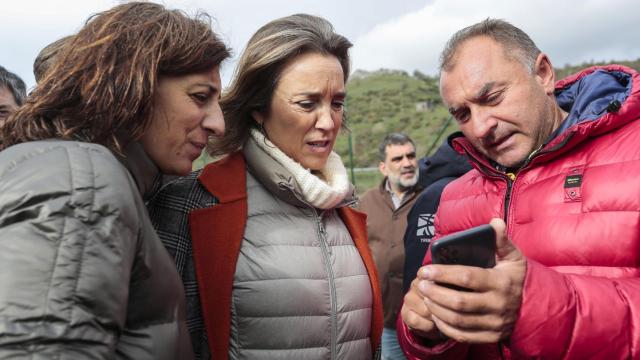 La secretaria general del Partido Popular, Cuca Gamarra, hoy en la Montaña Leonesa