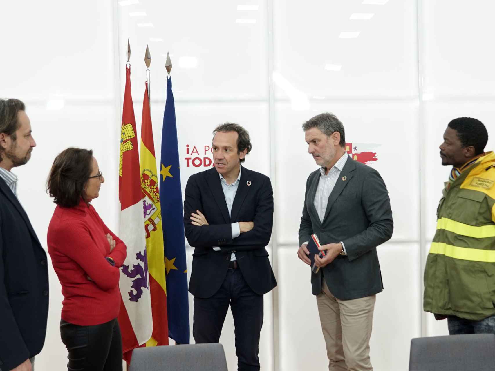 El secretario de Transición Ecológica y Protección de la Biodiversidad de la Comisión Ejecutiva Federal (CEF) del PSOE, Marc Pons, durante su visita a Valladolid, este lunes.