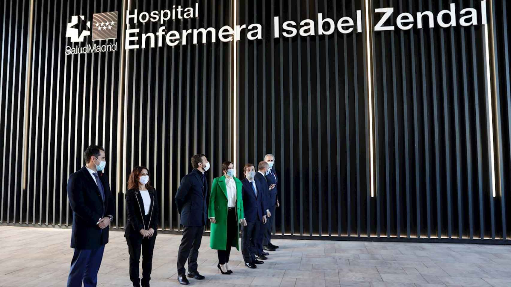 La presidenta de la CAM, Isabel Díaz Ayuso, durante la inauguración del Hospital Enfermera Isabel Zendal, el 1 de diciembrede 2020.