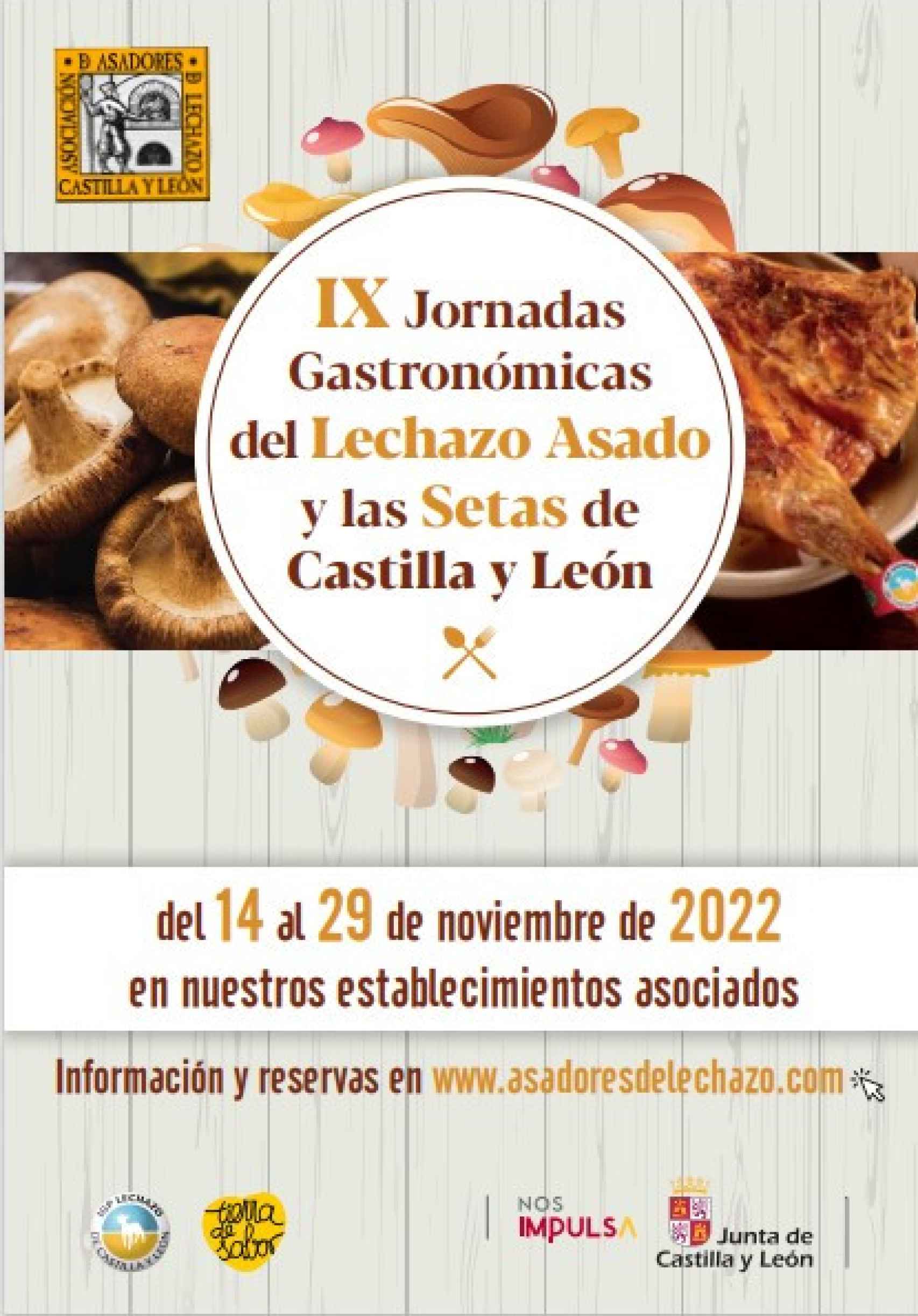 Cartel IX Jornadas Gastronómicas del lechazo asado y las setas