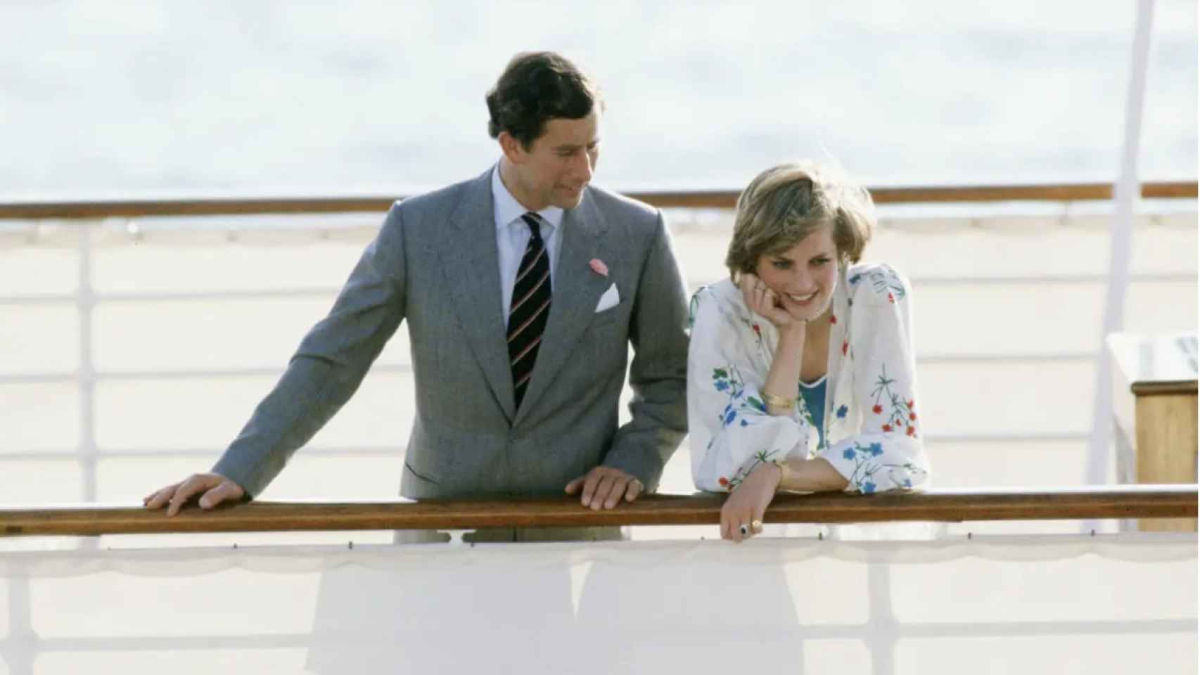 El príncipe Carlos y la princesa Diana a bordo del Britannia, en agosto de 1981.